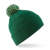 Winter hat - mod. B450:Bottle Green, 100% acrylic, Off-white, One Size